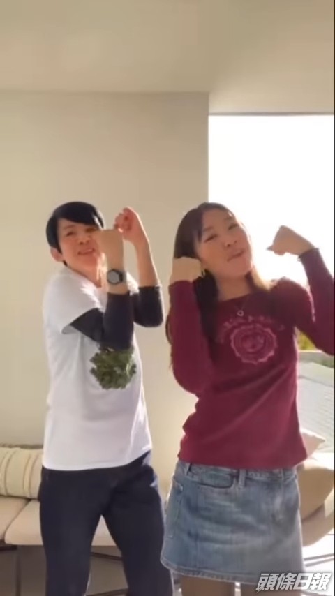 陳是知跟住囡囡展現活力的一面。